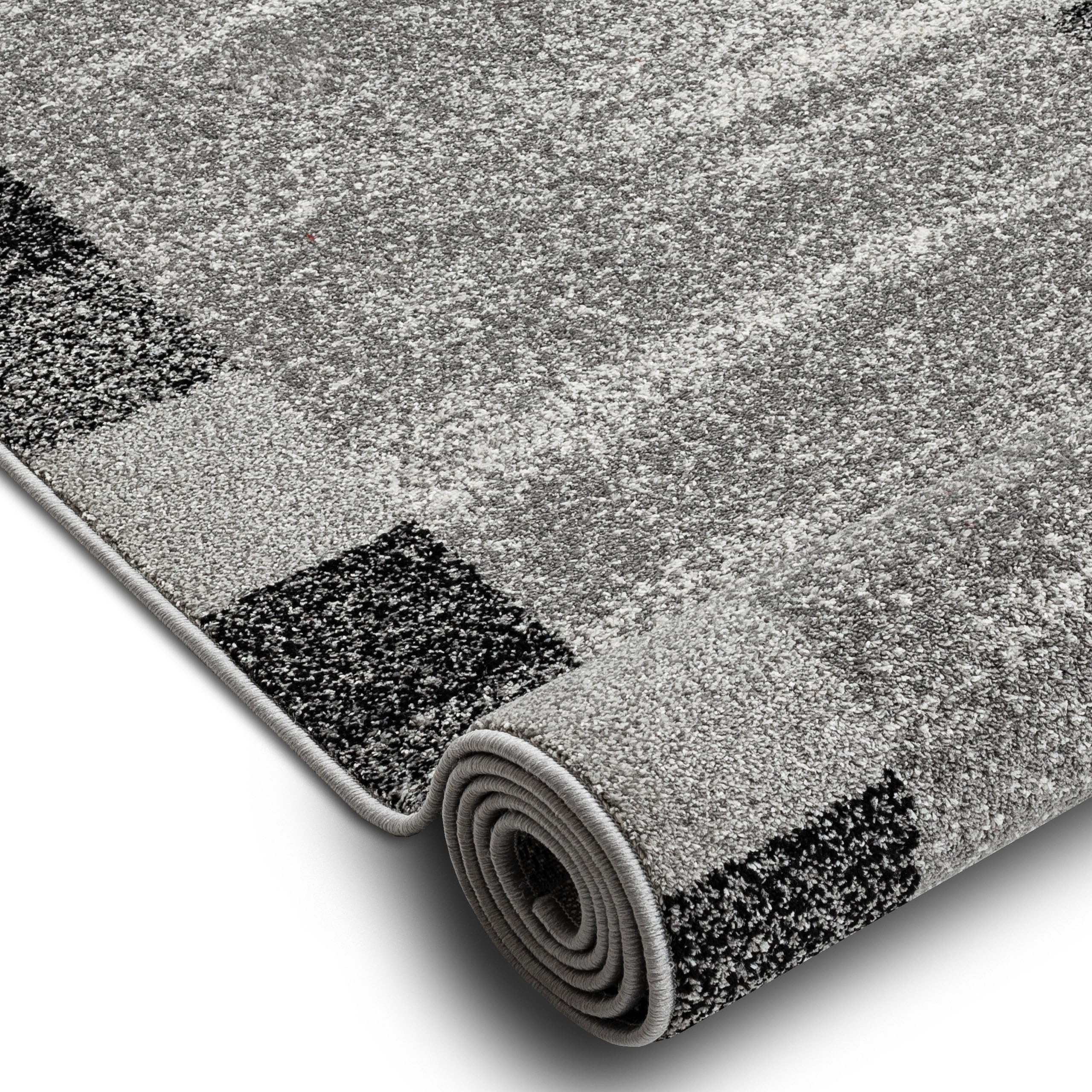 rugsx Tapis de Couloir Silver Etna Cadre, Sable, Tapis d'entrée, Tapis de Cuisine, Tapis de Couloir, Moderne, diverses Tailles, Gris 80x300 cm