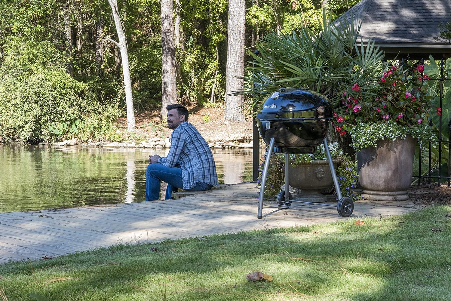 Char-Broil 140 756 Barbecue Grill, 66 x 66 x 99.1 cm, nero