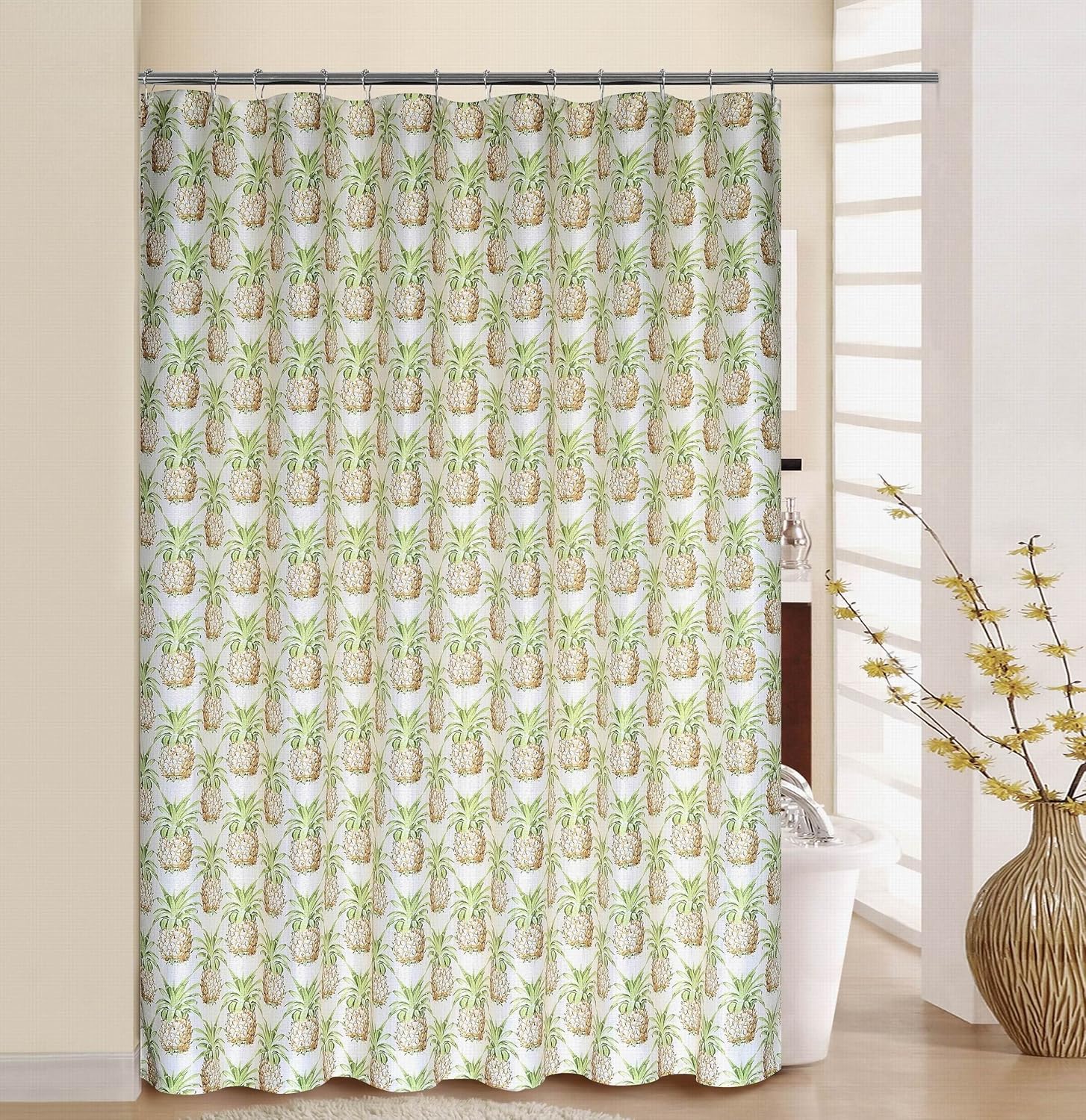 Buy WAVERLY Shower Curtain Set, 70" x 72", Pineapple Grove Online at