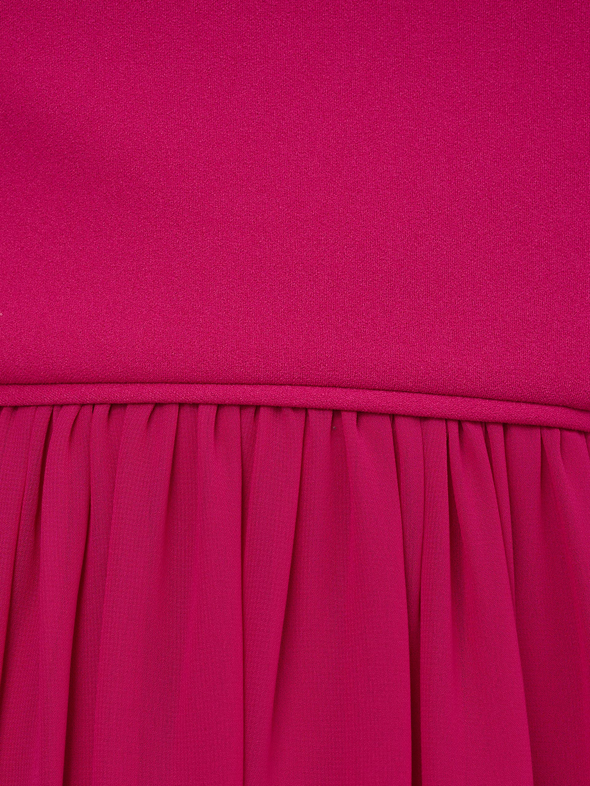 Adrianna Papell Vestido de Gasa con Un Hombro Vestido para ocasión Especial Mujer (Pack de 1)