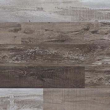 MSI McKenna 7 inch x 48 inch Luxury Vinyl Flooring, Rigid Core Planks, LVT Tile, Click Lock Floating Floor, Waterproof LVT, Wood Grain Finish, CASE, Windswept Gray Brown, 23 Square Feet