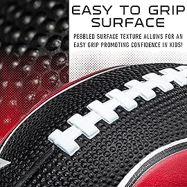 Franklin Sports NFL Tampa Bay Buccaneers Football - Kids Foam Football - Soft Junior Size 8.5 Ball with 3D Logos - Perfect for Gameday + Tailgates