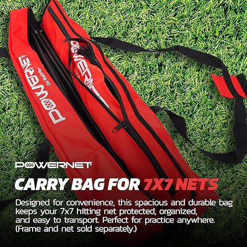 Miniatura 4 de PowerNet 7x7 FT Baseball & Softball Net Replacement Parts, Replace 7x7 FT Frame, Net Only or Carry Bag, Metal Frame and Fiberglass Poles, Durable