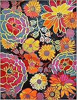 Vista 1 de Unique Loom colección Lyon - Alfombra de área de diseño floral, estilo moderno