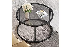 Fall for Modern Black Circle Coffee Table in Your Living Room