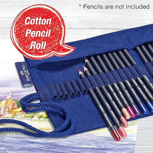 Miniatura 2 de Faber-Castell Goldfaber - Estuche enrollable para lápices, 28 ranuras para lápices y sacapuntas, soporte para lápices de colores vacíos, lápices no