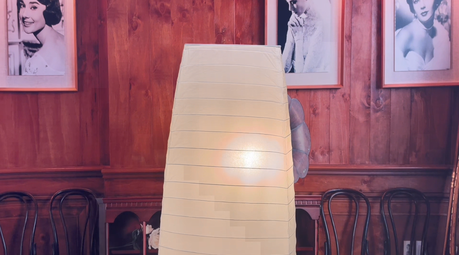 GUANSHAN Japanese Rice Paper Floor Lamp - Minimalist Foldable Shade, Warm LED Light, Perfect For Bedroom & Living Room Decor - View #6