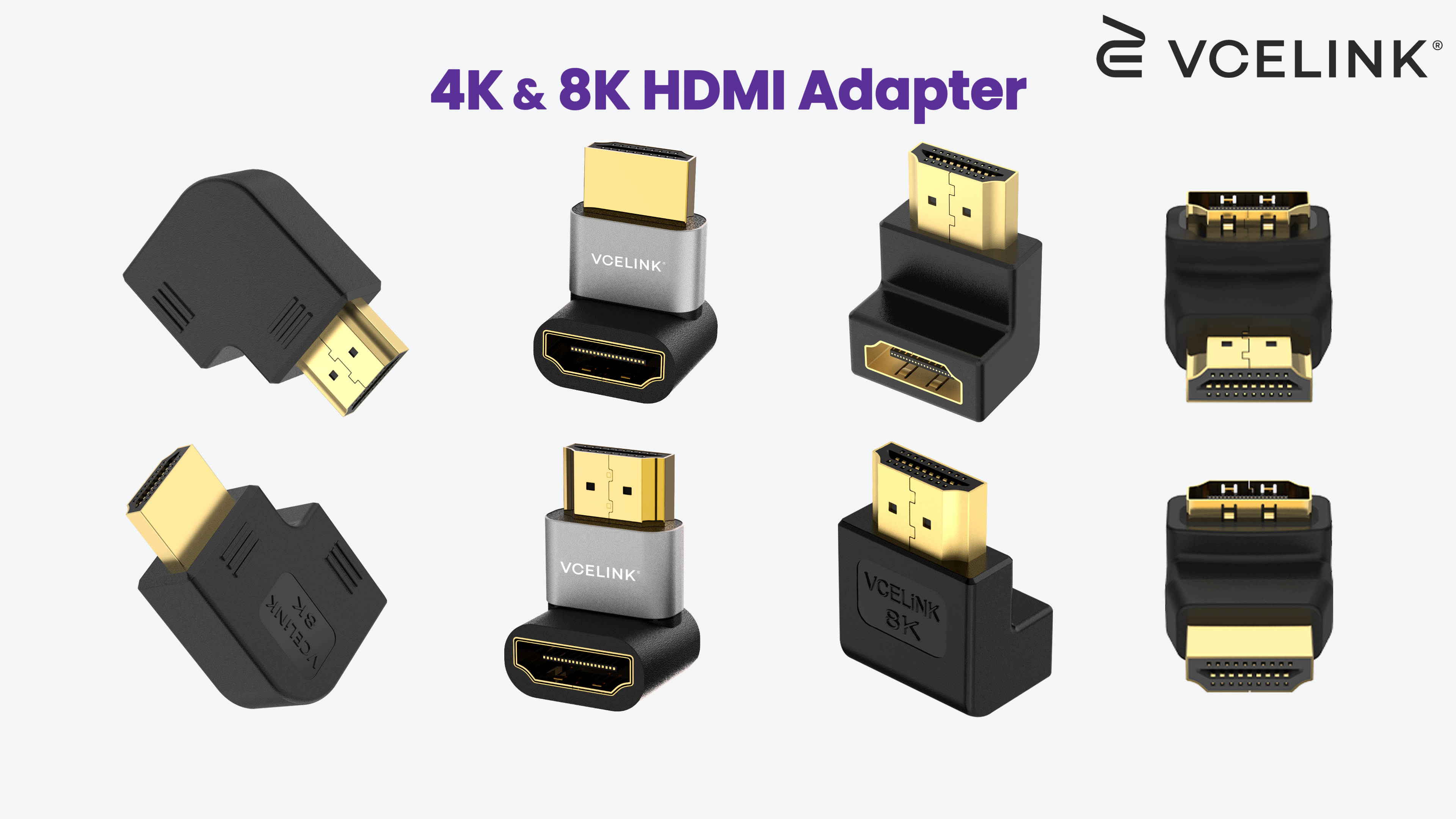 Amazon.com: VCELINK 8K HDMI 90 Degree and 270 Degree Adapter, HDMI