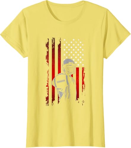Miniatura 23 de American Football T-Shirt Black,Navy Blue,Asphalt Grey,Baby Blue,Grass Green,Dark Green,Brown,Olive Green,Lemon Yellow,Dark Heather Grey,Heather