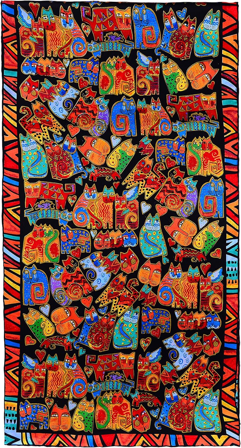 Women 100% Silk Scarves Van Gogh Painted Scarf - Image 3