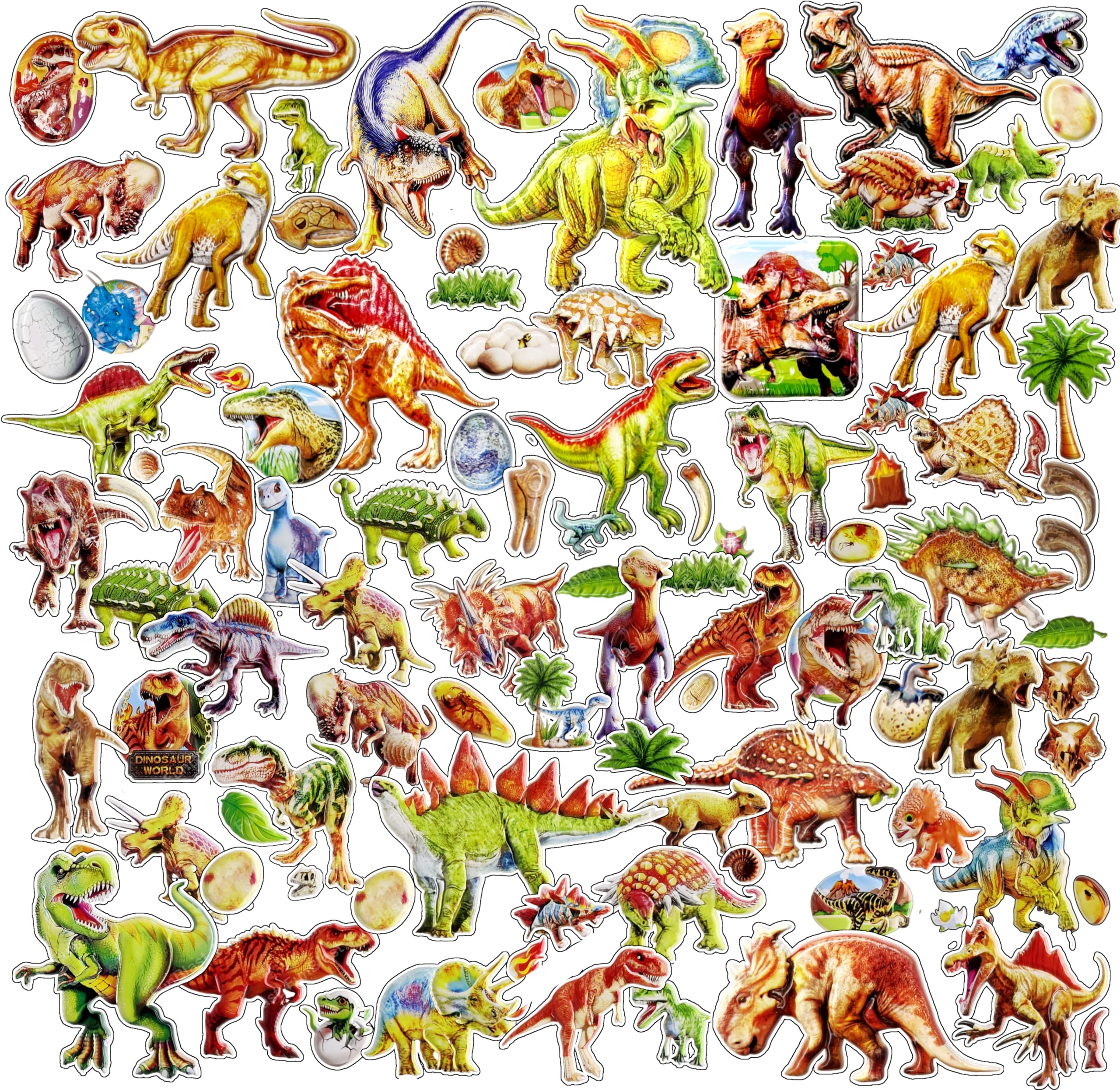 FunBlast Dinosaur Theme Stickers Set – Kawaii Puffy Stickers for Kids, 3D Stickers for Girls, Aesthetic Sticker, Cute Stickers, Foam Stickers for Kids, Self Adhesive Stickers (Set of 2) (B0CP9GHXH8) Amazon Price History, Amazon Price Tracker