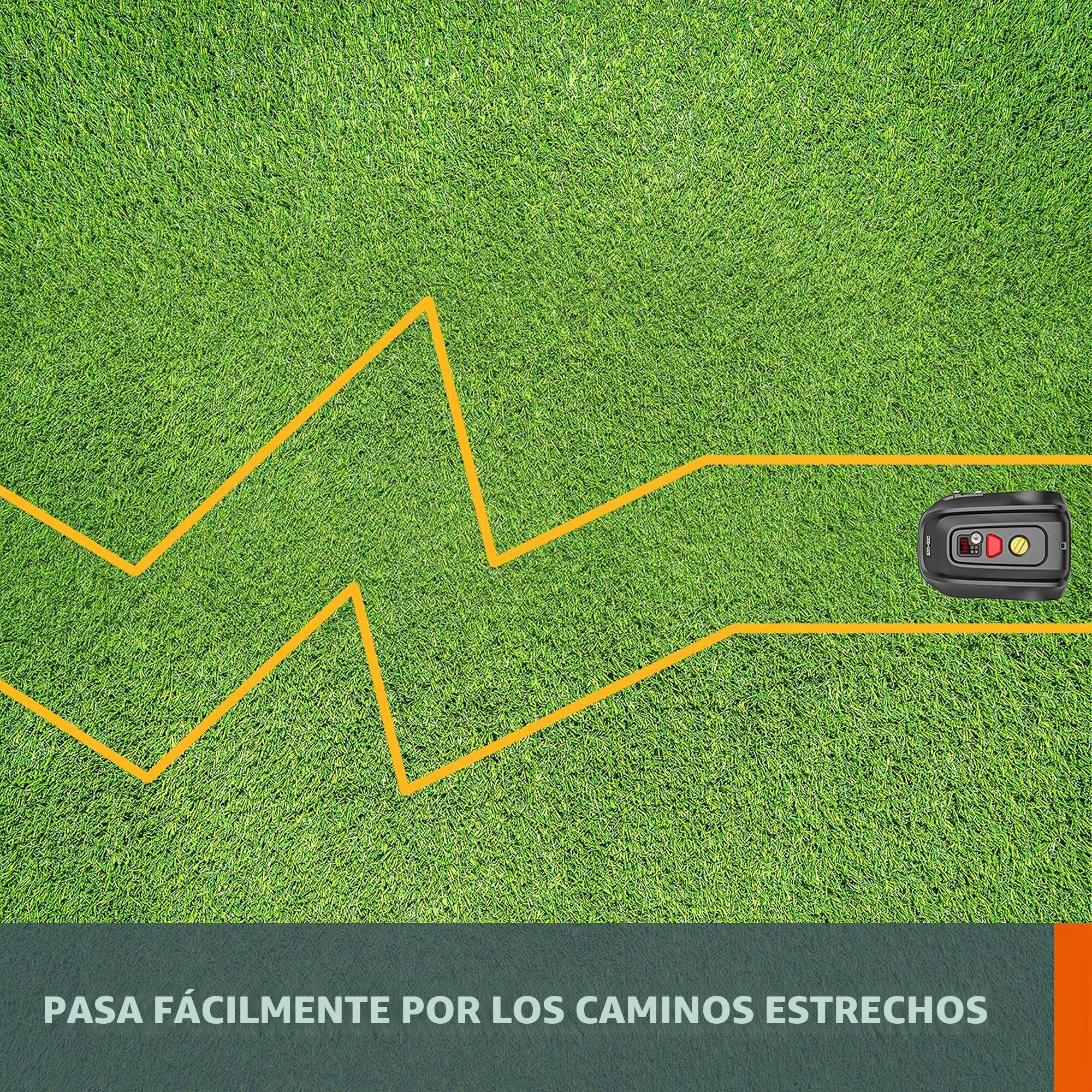 LANDXCAPE Robot cortacésped inalámbrico 300 m² LX850, sistema de corte/mulching de 3 hojas, cortacésped, detector de choque, carga lateral con pantalla digital