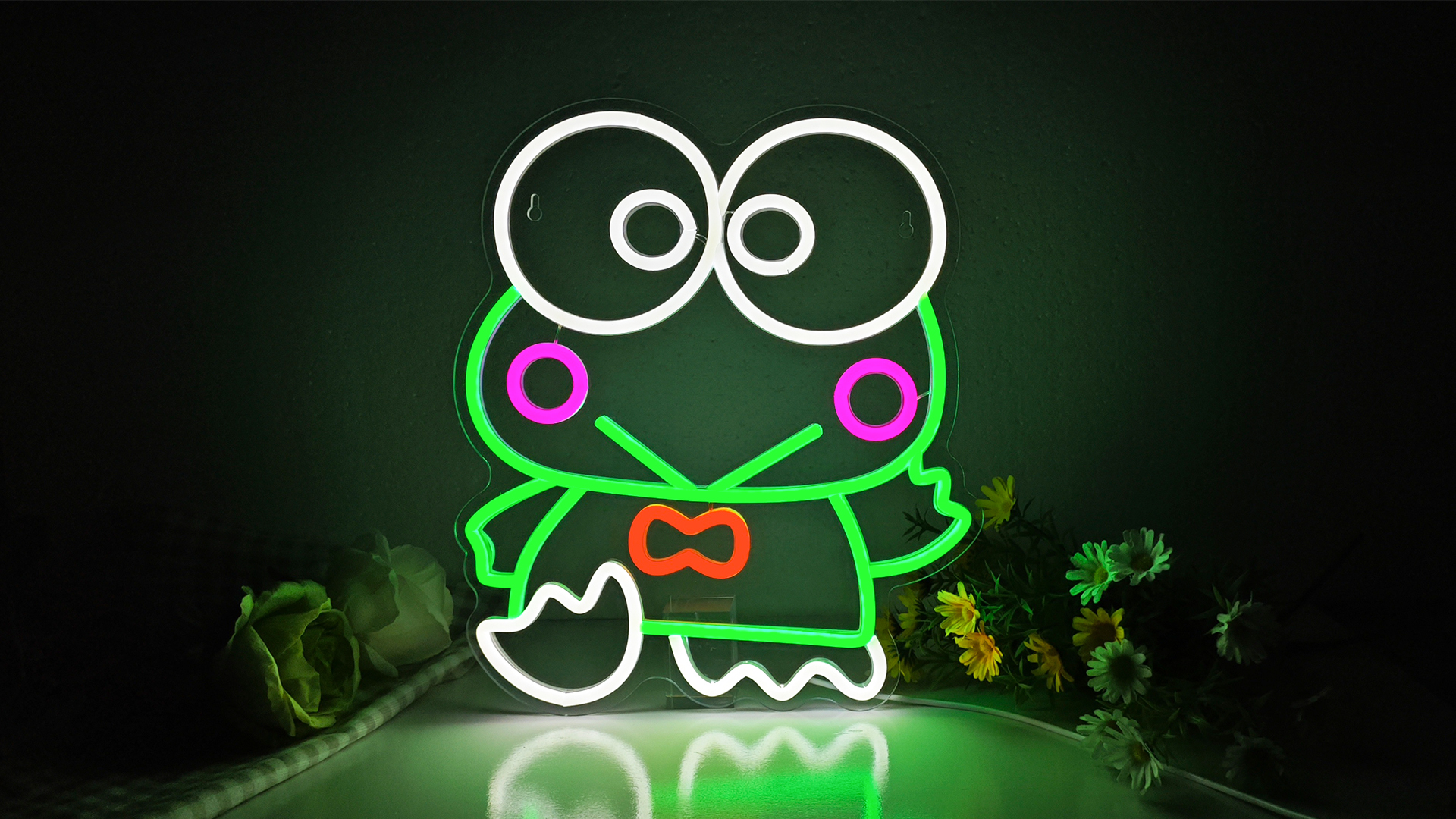 Frog Neon Sign Dimmable Kero Neon Lights for Wall Decor USB