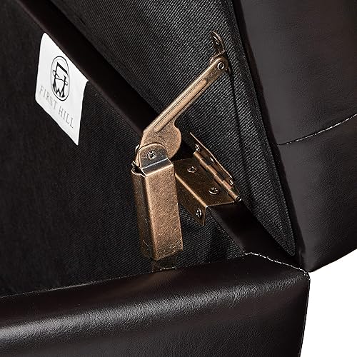 Miniatura 5 de FIRST HILL FHW Deep Tufting Storage Ottoman, Espresso Espresso,Beige Bronceado,Gris