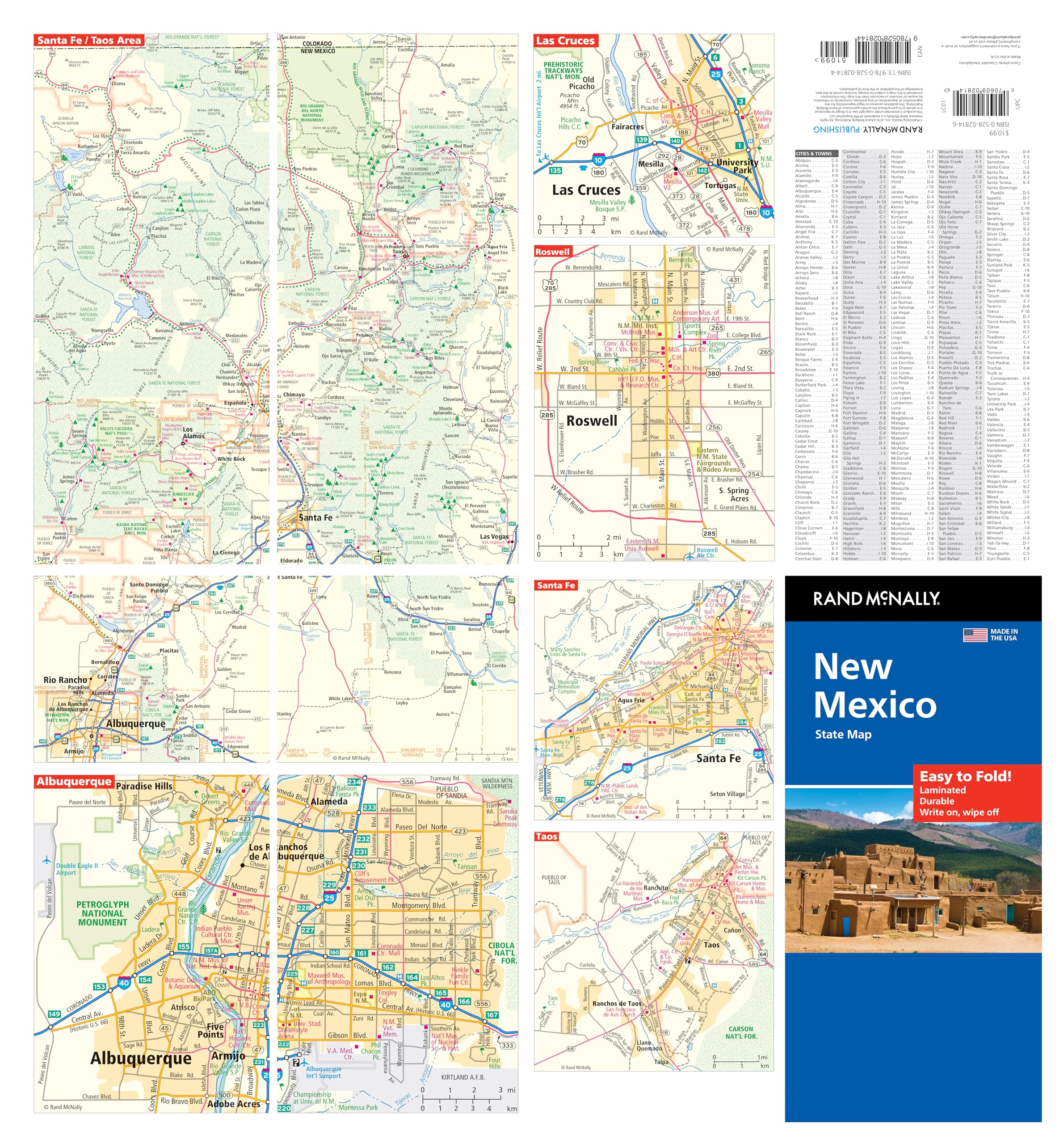 Rand McNally Easy to Fold: New Mexico State Laminated Map - Image 3