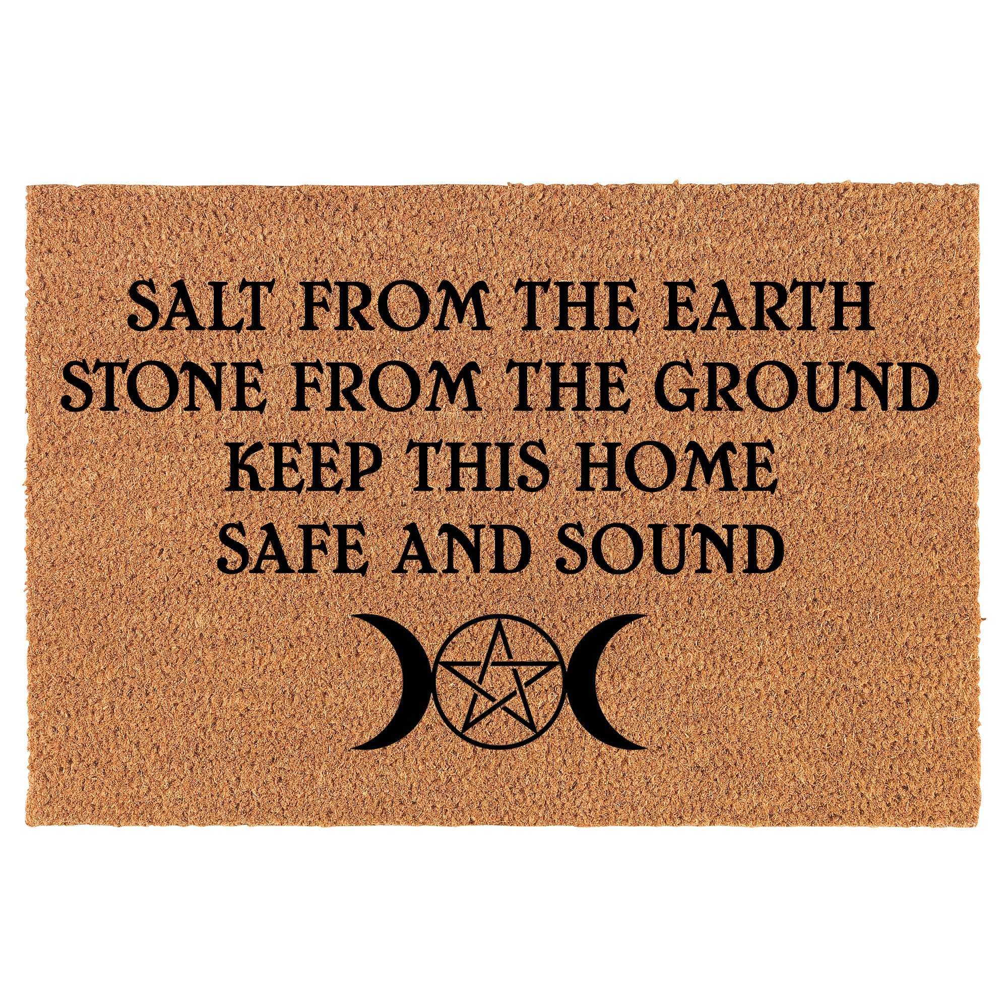 STUEJW Welcome Doormat Door Mat Gift Salt from The Earth Wiccan Witch Pagan 16x24 inch