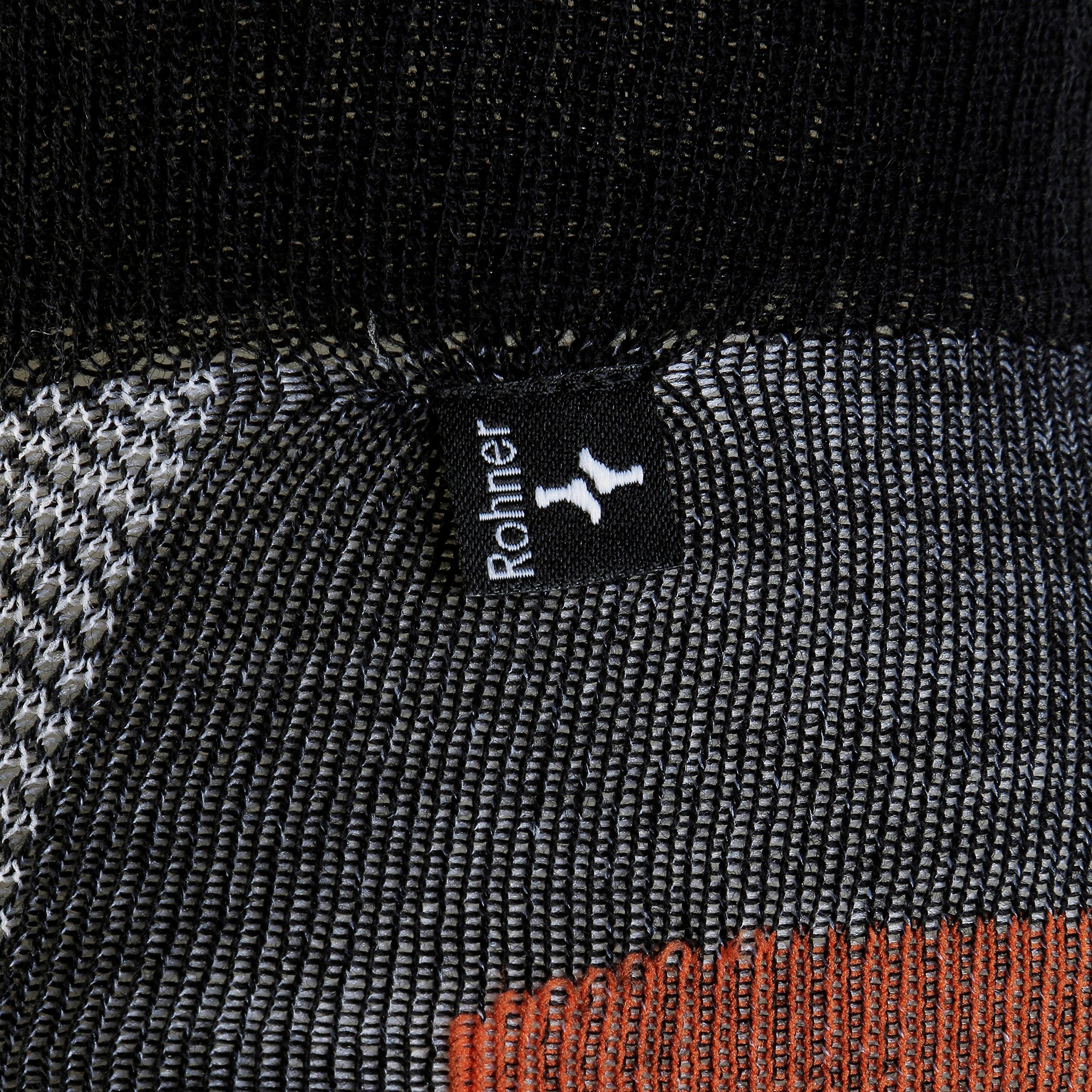 Rohner - Calze da Sci, Nero/Arancione, 39-41