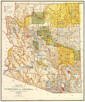 the Vintage Map Shop, Inc. 1901 Territory of Arizona