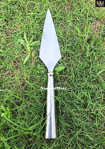 Miniatura 4 de NauticalMart Saga vikinga forjada a mano Reproducción de cabeza de lanza de hierro de jabalina romana o medieval Punta de lanza de acero funcional