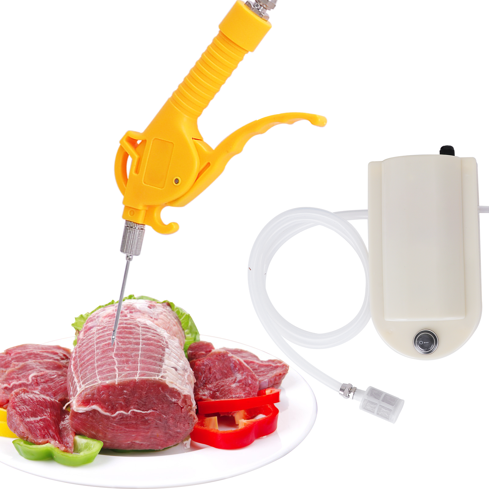 Amazon.com: Electric Meat Injector Gun Pump with Hose, 50W