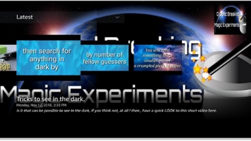 Ground Breaking Magic Experiments
