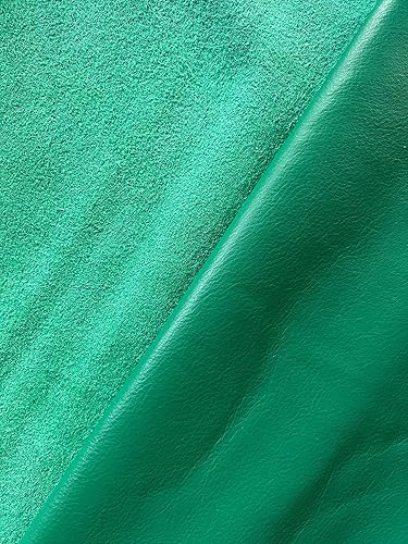 Miniatura 2 de Piel de vacuno de grano natural (verde kelly, 10 pies cuadrados)