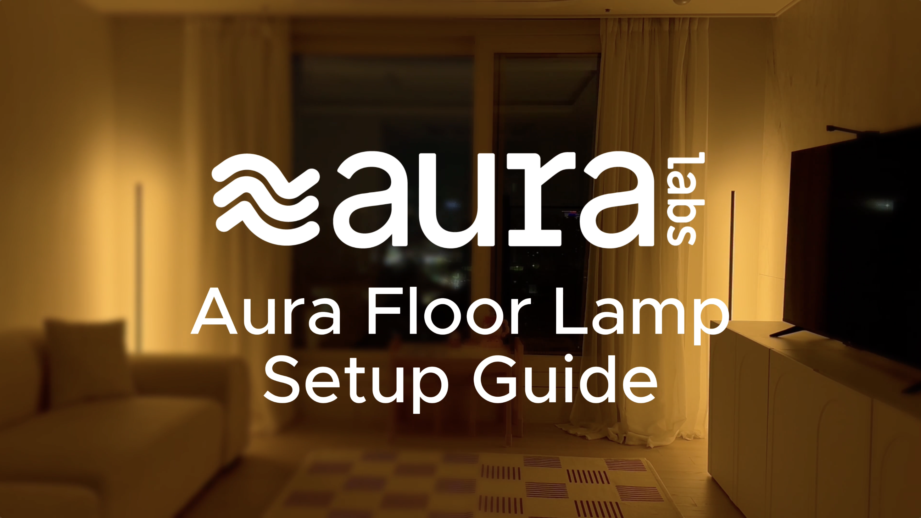 Aura Labs LED Corner Floor Lamp - RGBICW 4 Billion Colors - 90+
