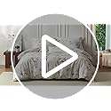 MILDLY Twin Size Duvet Cover Set 100% Long-Staple Cotton Luxury Elegant Floral Patten Reversible Comforter Cover Set 2Pcs