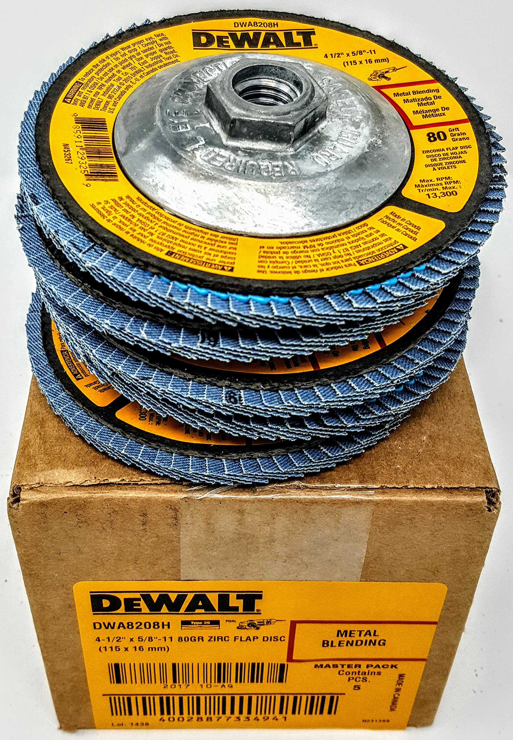 (Box of 5) Dewalt DWA8208H 4-1/2