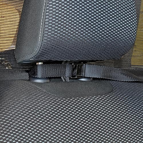 Miniatura 3 de Barrera de lujo para perros de 50 pulgadas de ancho para automóviles, SUV, camiones y CUVs – Divisor de asiento trasero de sujeción para mascotas |