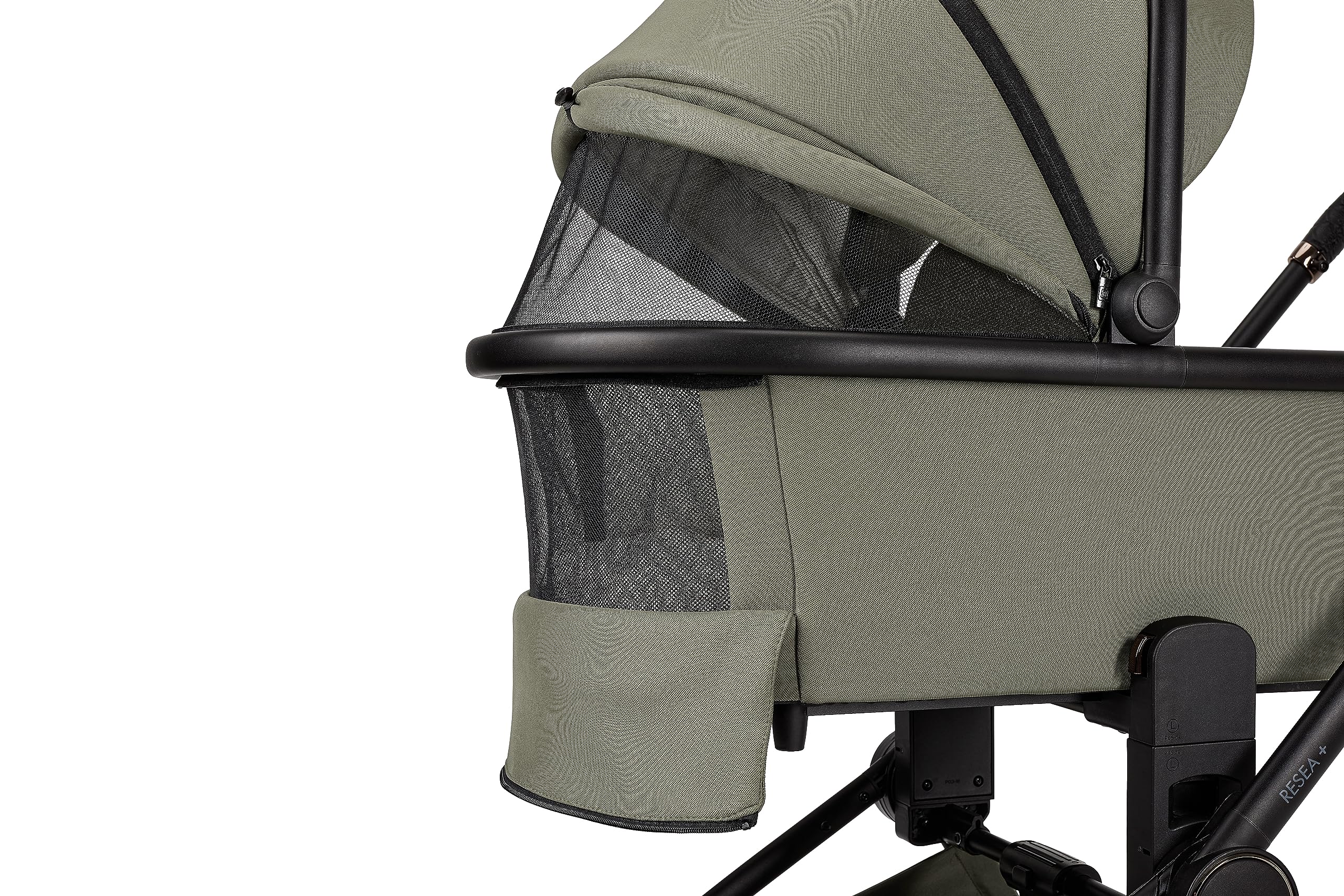 MOON 2 in 1 Kombi-Kinderwagen RESEA+, Moss Green, Edition+, mit Wanne und Sportwagen Sitz, bis 22kg, Kollektion 2024