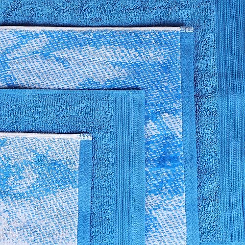 Miniatura 4 de Blue Nile Mills - Colección clásica de toallas de algodón de alta calidad para ducha y baño, juego surtido de 8 toallas de secado rápido, efecto