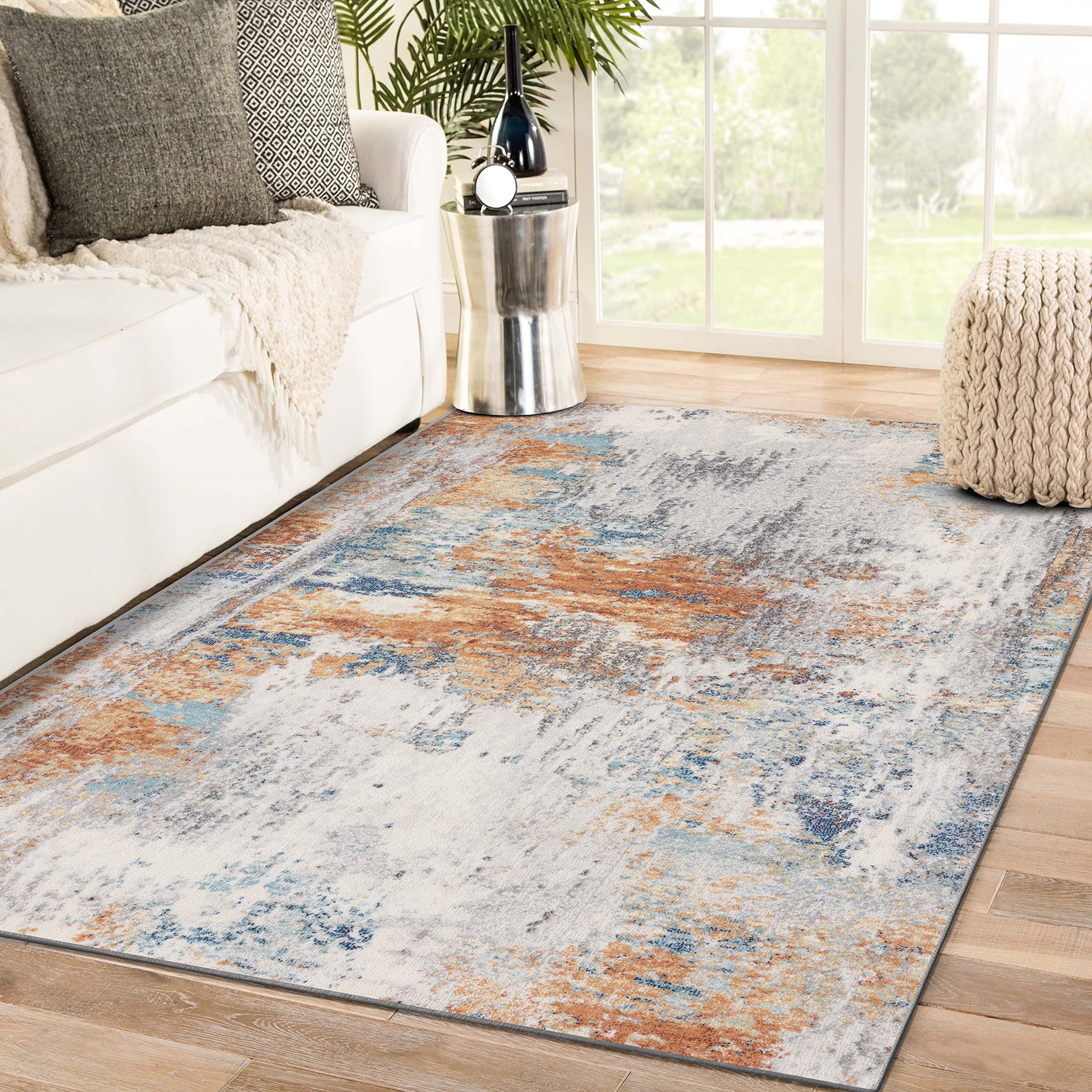 LUXE WEAVERSKingsbury Collection 7773 Multi 8x10 Contemporary Abstract Area Rug
