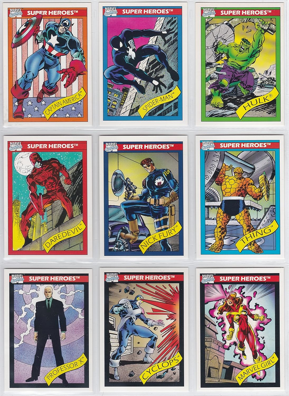 1990 Marvel Universe Series I Trading Card Set Of 162 Cards NM M 