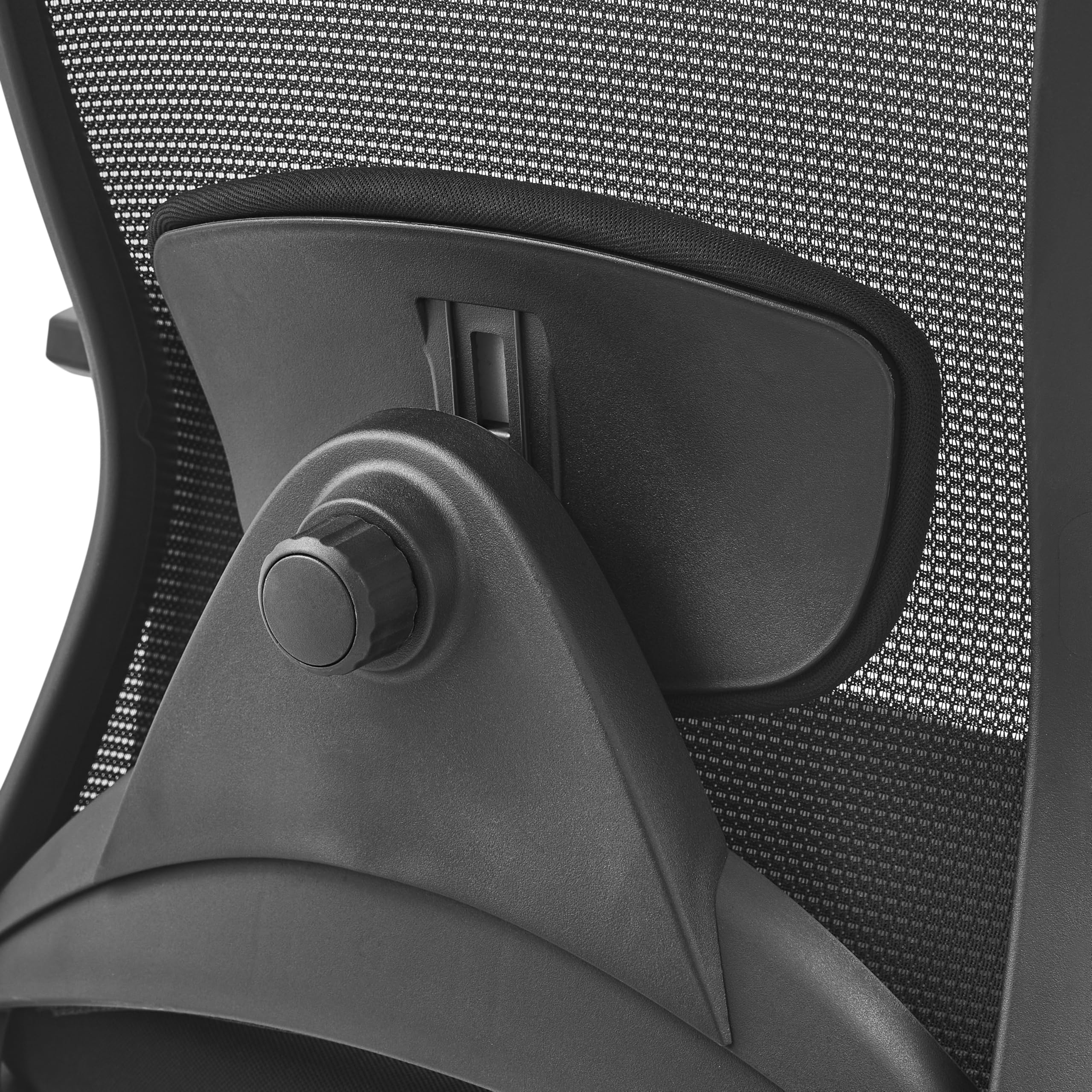 hjh OFFICE Top Work 44 - Silla de Trabajo ergonómica de Malla, Altura Ajustable, reposabrazos y reposapiés, Color Negro