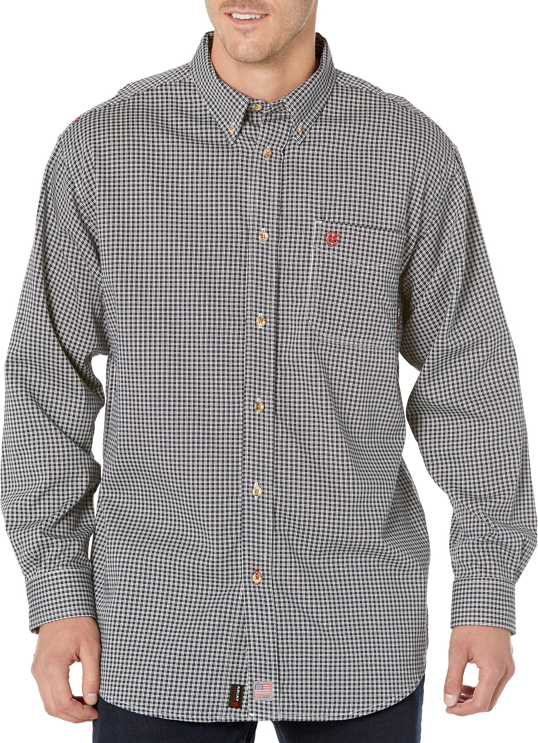 ARIAT FR Basic Work Men's Classic Long Sleeve Button-Down Shirt