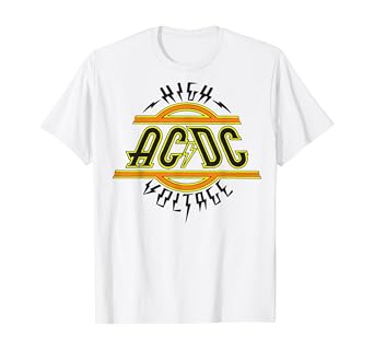 Ac dc high voltage t shirt Clearance