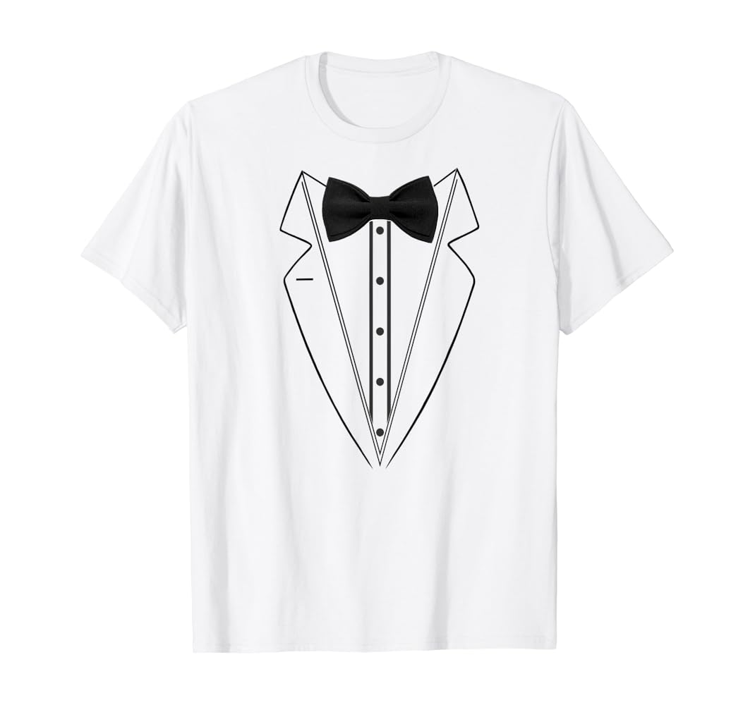 Tuxedo t shirt white Clearance