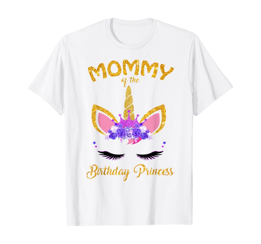 Mom of the birthday girl unicorn shirt Clearance