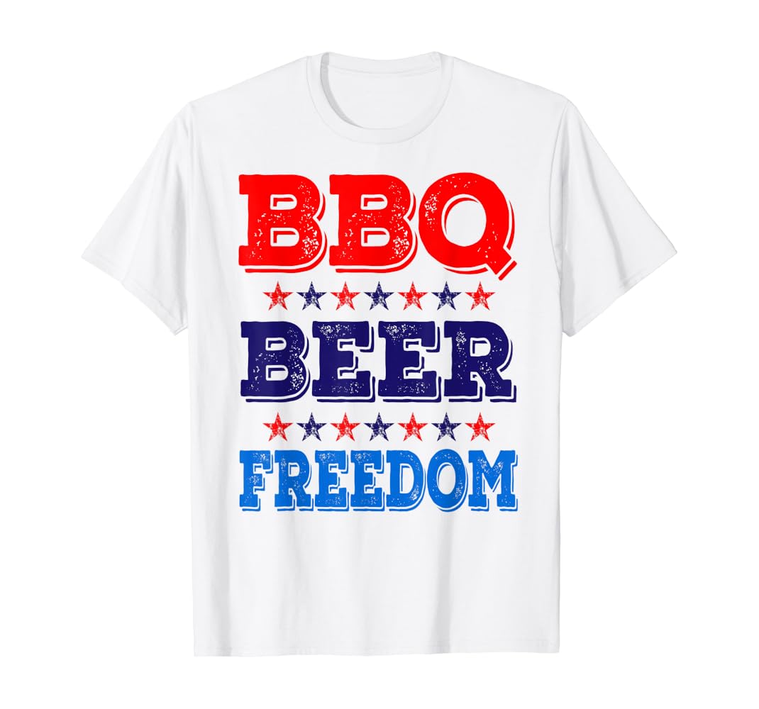 Bbq beer freedom t shirt Clearance