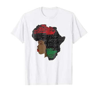 Amazon Com Afro Word Art Natural Hair T Shirt For Black Women