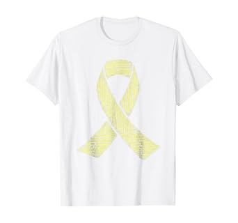 Amazon Com Suicide Awareness Yellow Color Ribbon Tshirt Clothing