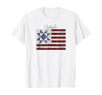 Amazon Com Barn Quilt July 4th T Shirt Gifts Vintage Usa Flag
