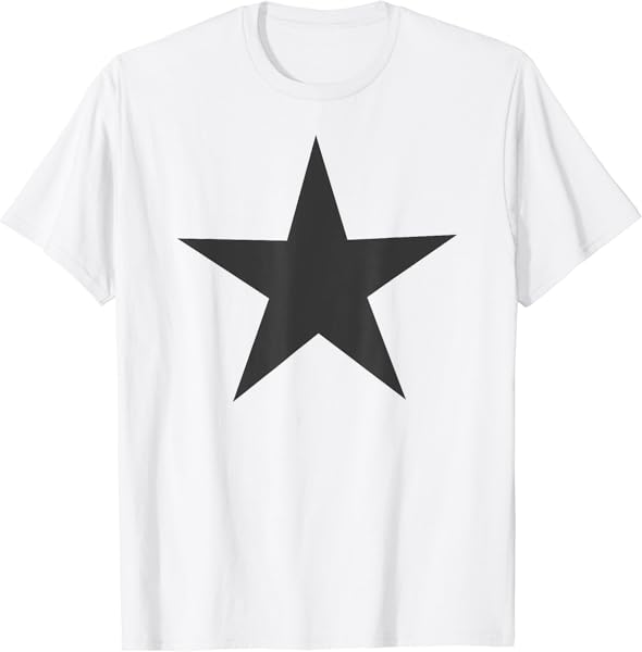 Black Star Five Pointed Star T-Shirt