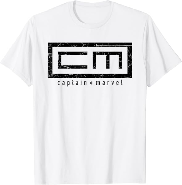 Marvel Captain Marvel Carol Danvers Black 90s Logo T-Shirt T-Shirt