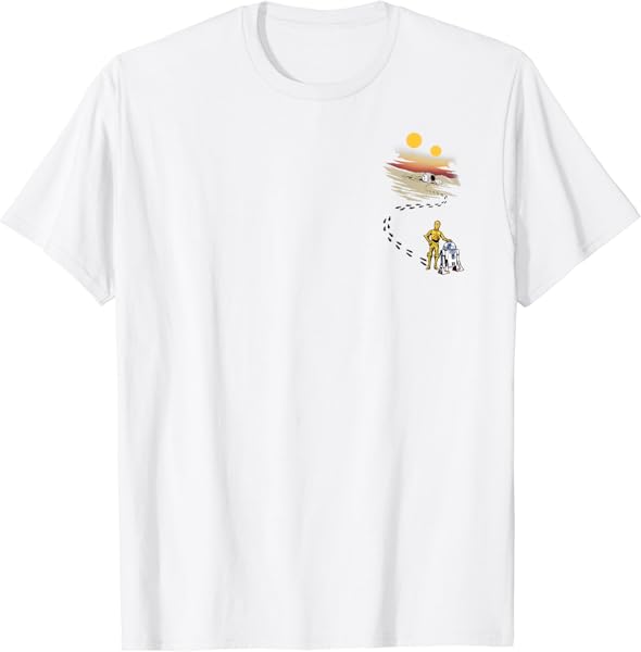 Star Wars Droid Dessert Footprints Pocket T-Shirt