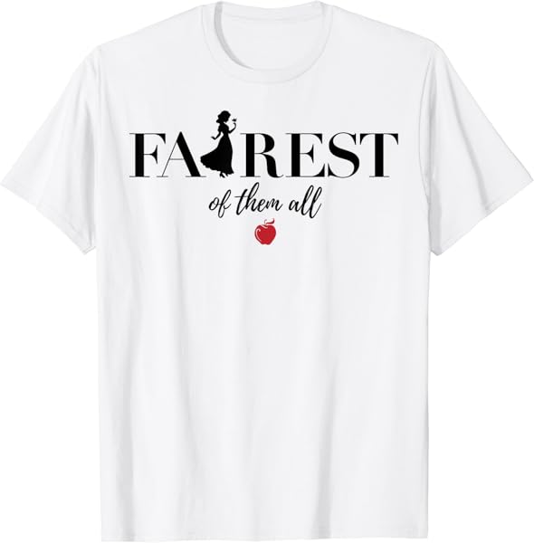 Disney Snow White Fairest Silhouette Text Graphic T-Shirt T-Shirt