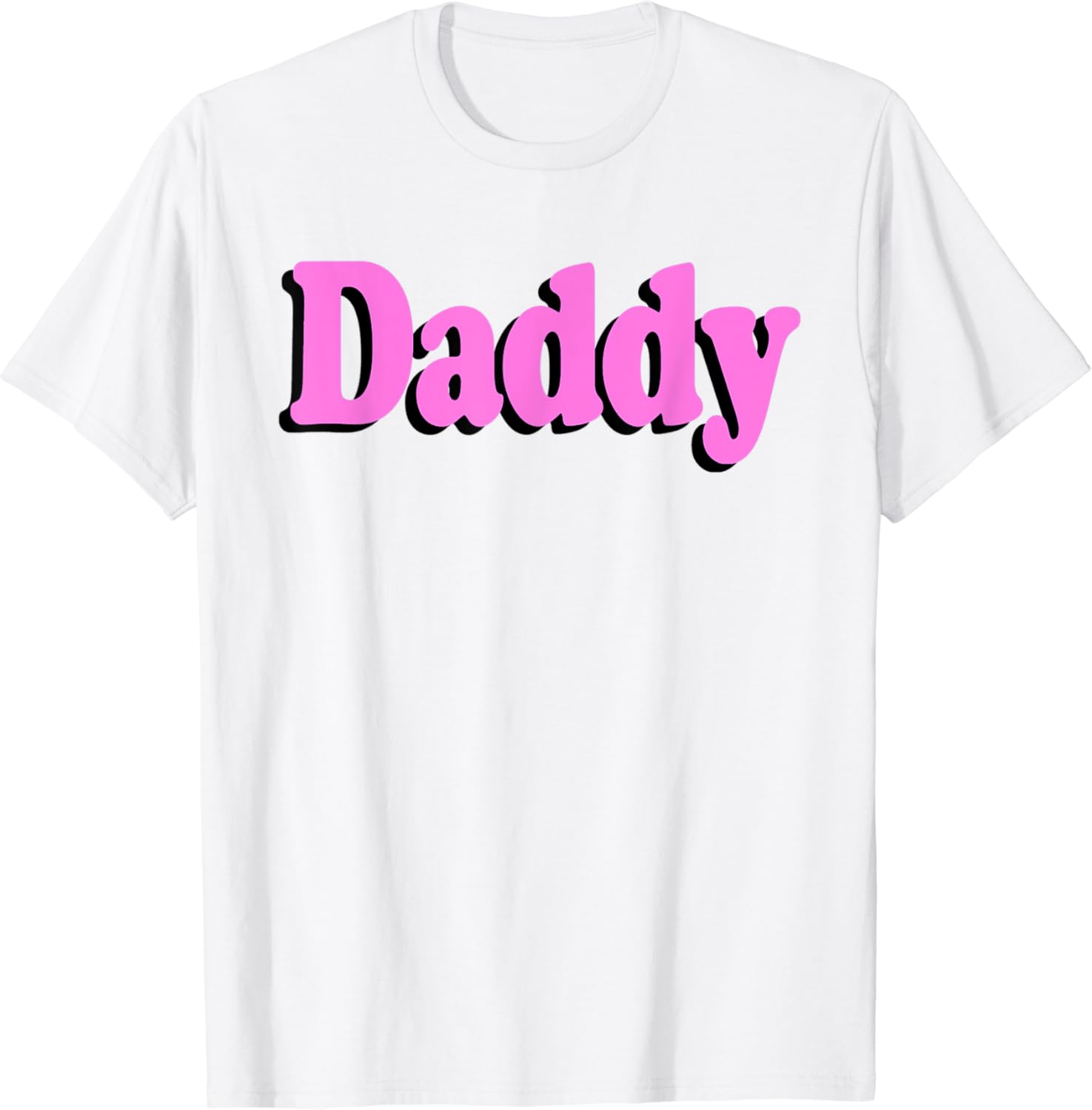 amazon com pink and black daddy shirt bubble letters aesthetic t shirt clothing shoes jewelry