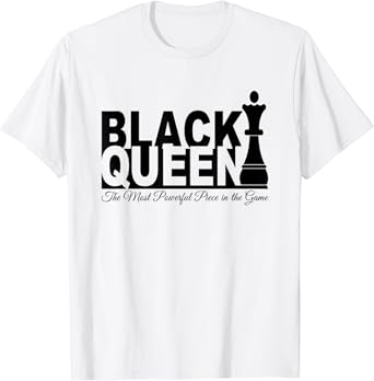 Black queen chess t shirt Clearance