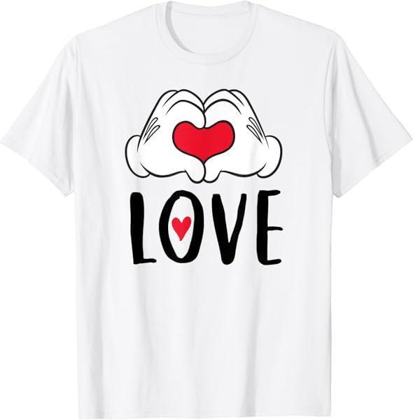 Disney Mickey and Minnie Mouse Heart Hands Love T-Shirt